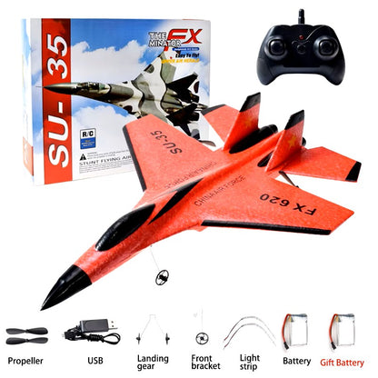 RC Universe® SkyFly FX620 Jet-Su35 – Avión RC 34cm con 2 Baterías