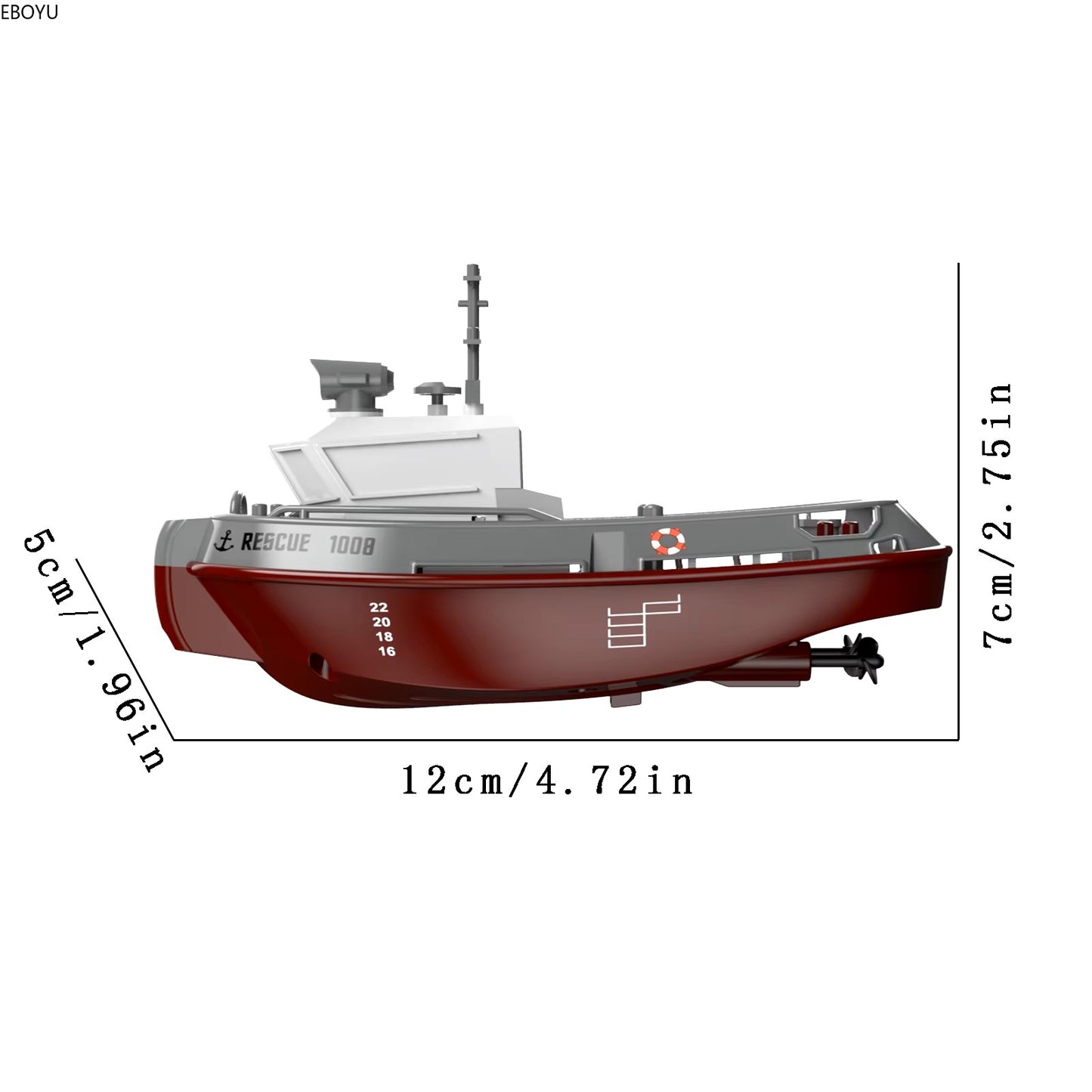 RC Universe® MiniWave S820 – Barco RC 1/72, Regalo Divertido para Niños