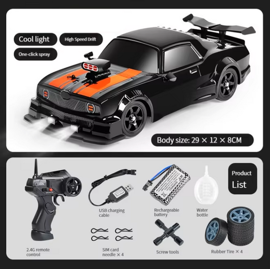 RC Universe® Nitro DriftPro – Coche RC Potencia, Escape Realista y Faros LED