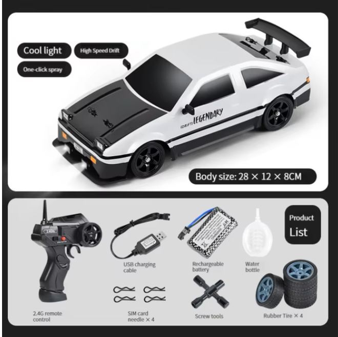 RC Universe® Nitro DriftPro – Coche RC Potencia, Escape Realista y Faros LED