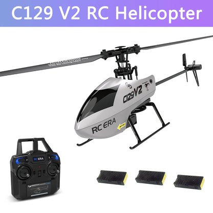 RC Universe® AeroCopter C129 V2 – Helicóptero RC 6 Canales con 1/3 Baterías