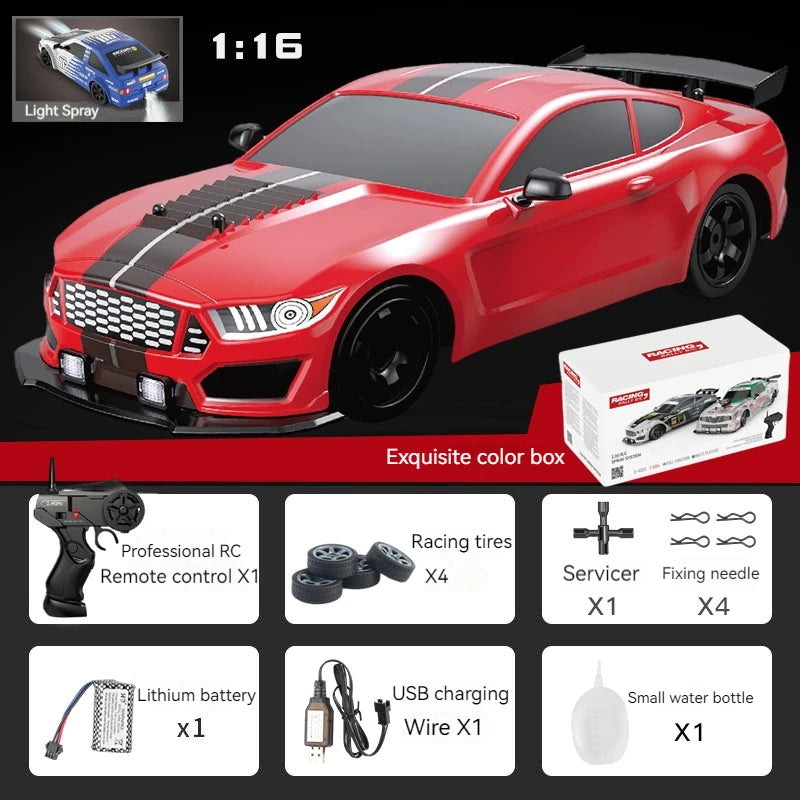 RC Universe® Nitro DriftPro – Coche RC Potencia, Escape Realista y Faros LED