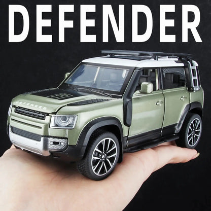 RC Universe® Land Rover Coche Miniatura 1/32 – Defender 110 con Efectos de Sonido y Luz