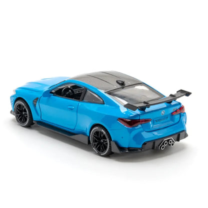 RC Universe® BMW M4 – Coche Miniatura 1:32 con Efectos de Luz y Sonido, Para Niños y Coleccionistas